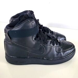 Nike Air Force 1 '07 High Top Triple Black 315121-032 Size 9.5